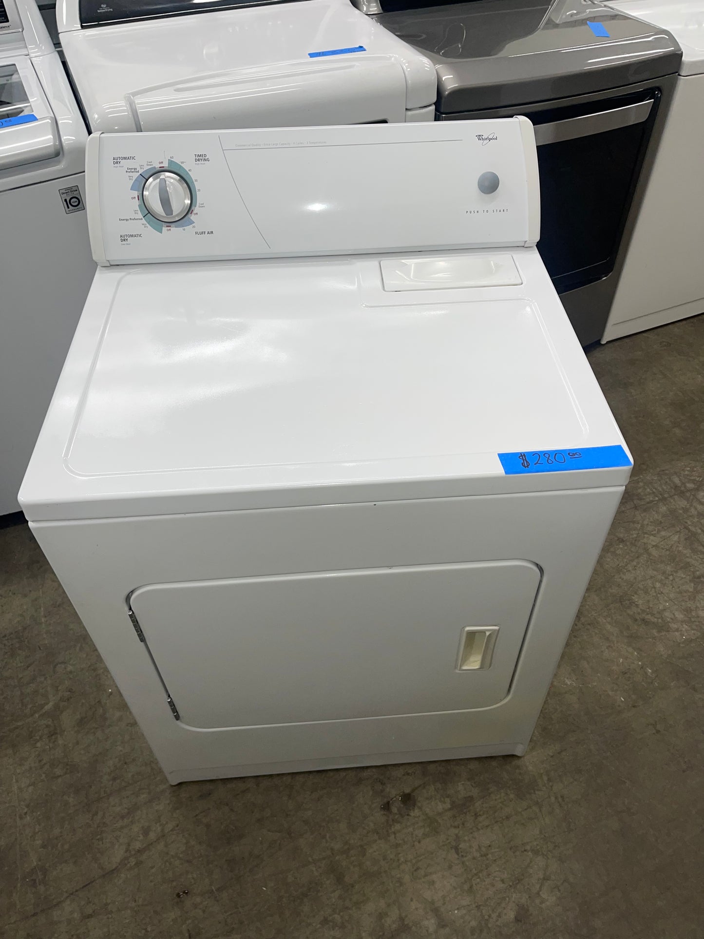 Whirlpool Top Load Electric Dryer / Model :LEV4634PQO