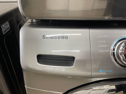 Samsung Front Load High Efficiency 4.2 Cu. Ft. Washer and 7.5 Cu Ft Electric Dryer Set in Platinum
