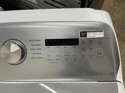 Samsung  WA50R5200AW
27 Inch Top Load Washer with 5.0 Cu. Ft. Capacity, 10 Wash Cycles, Active WaterJet, EZ Access, Deep Fill, Smart Care, VRT Plus Technology, Quick Wash, and ENERGY STAR Certified: White