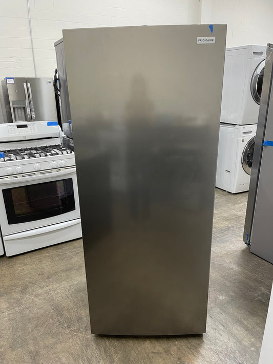 Frigidaire - 13 Cu. Ft Garage Ready Upright Freezer - Fingerprint-Resistant Stainless Look Model: FFFU13F2VV