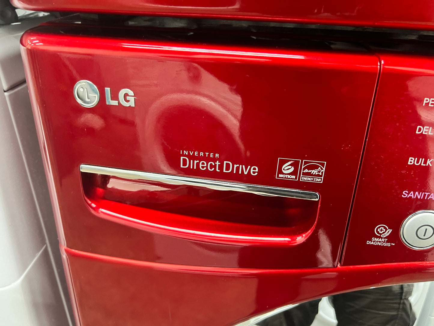 LG Front-Load 3.7 Cu. Ft. Washer and 7.3 Cu. Ft. Electric Dryer Set in Wild Cherry Red