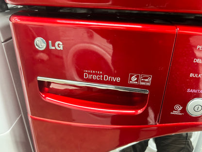 LG Front-Load 3.7 Cu. Ft. Washer and 7.3 Cu. Ft. Electric Dryer Set in Wild Cherry Red