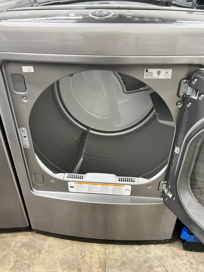 Kenmore Elite Top-Load 5.2 Cu. Ft. Washer and 7.3 Cu. Ft. Electric Dryer Set in Metallic Silver