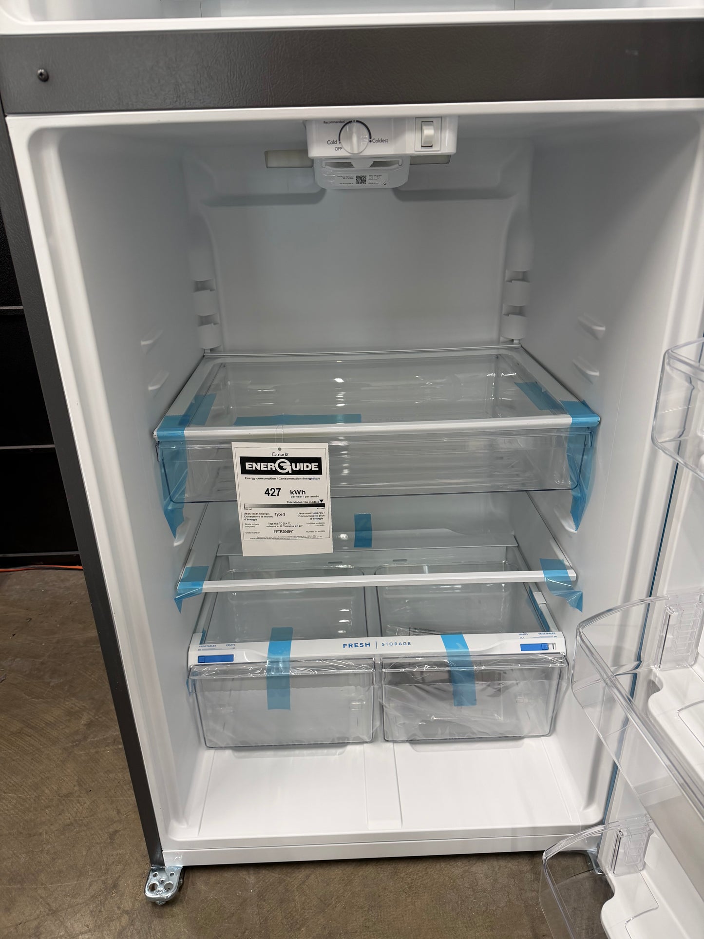 Frigidaire  20.0 cu. ft. Top Freezer Refrigerator in Stainless Steel