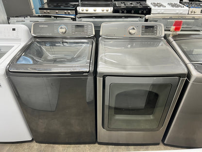 Samsung Top-Load Activewash 5.2-cu ft Washer and 7.5-cu ft Electric Dryer Mismatch Set (READ DESCRIPTION)