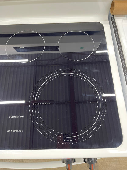 Frigidaire  FCRE3062AW
30 Inch Freestanding Electric Range with 5 Elements, 5.3 cu. ft. Capacity, EvenTemp Element, SpaceWise Element, Storage Drawer, and Steam Clean: White