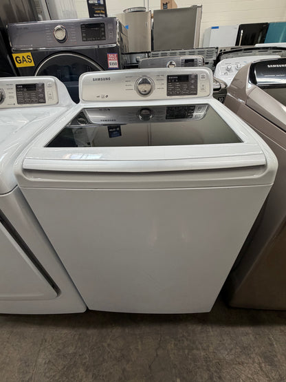 Samsung WA45H7000AW/A2 Top Load Washer – 4.5 Cu. Ft. And Samsung Electric Dryer – 7.4 Cu. Ft.