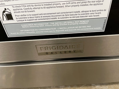 Frigidaire Gallery Series  GCFE3070BF
30 Inch Freestanding Electric Range with 5 Elements, 6.2 cu. ft. Total Convection Oven, EvenTemp™ Element, Storage Drawer, Stone-Baked Pizza, Air Fry, Self & Steam Clean, and Star-K
