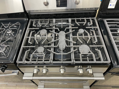 Frigidaire Professional 30-in 5 Burners 5.6-cu ft Self Cleaning Freestanding Gas Range in Stainless Steel-Model #FPGF3077QF