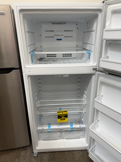 Frigidaire  FFTR1814WW
30 Inch Top Freezer Refrigerator with 18.3 Cu. Ft. Total Capacity, EvenTemp Cooling, Adjustable Shelves, Humidity-Controlled Crispers, Gallon Door Bins, LED Lighting, Ice Maker Ready, and ADA Compliant: White