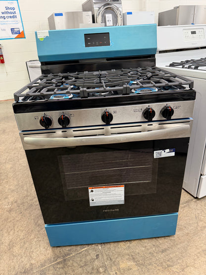 Frigidaire 30-in 5 Burners 5.1-cu ft Freestanding Gas Range in Stainless Steel-Model # FCRG3052BS