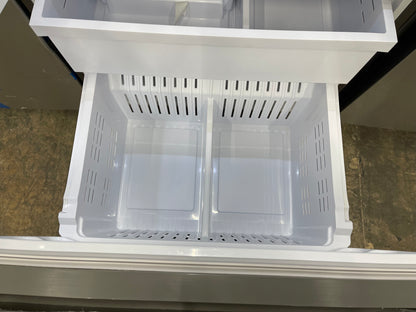 Samsung  RF25C5551SR
33 Inch Smart French Door Refrigerator with 24.5 Cu. Ft. Capacity, Beverage Center, AutoFill Water Pitcher, Dual Ice Maker, Power Cool & Freeze, Door Alarm, Wi-Fi Connectivity, ENERGY STAR Certified, and ADA Compliant