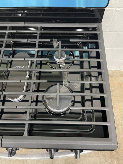 Whirlpool  WFG505M0MS
30 Inch Freestanding Gas Range with 5 Sealed Burners, 5.1 cu. ft. Capacity, SpeedHeat Burners, Frozen Bake™, Keep Warm, Broiler Drawer, and Star-K: Stainless Steel