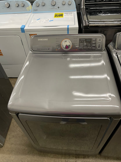 Samsung  WA48H7400AP
27 Inch 4.8 cu. ft. Top Load Washer with 11 Wash Cycles and Samsung  DV48H7400EP
27 Inch 7.4 cu. ft. Electric Dryer with 11 Dry Cycles,
