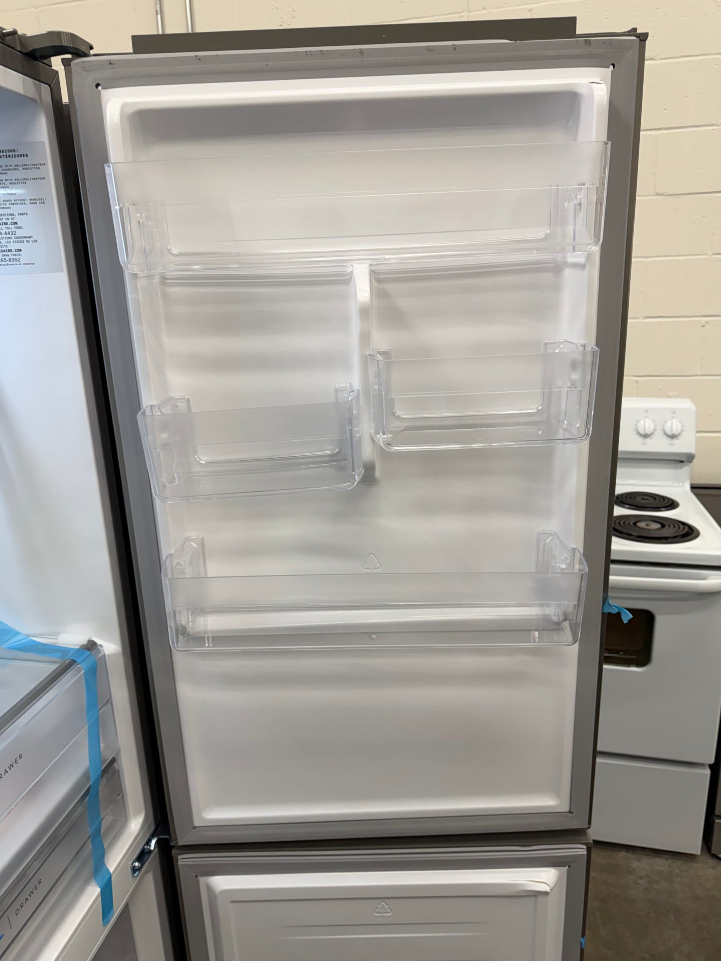 Frigidaire 11.5 cu. ft. Bottom Freezer Refrigerator in Brushed Steel, Garage Ready - Model # FRBG1224AV