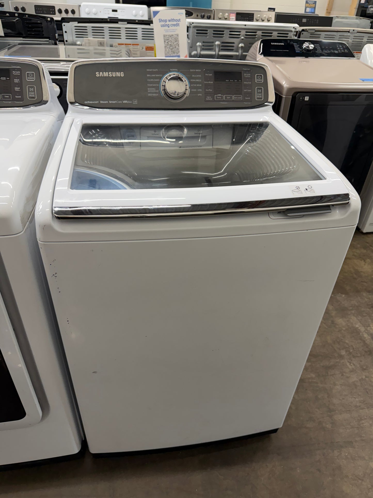Samsung WA52M7750AW/A4 – 5.2 Cu. Ft. Top Load Washer and Samsung DVE52M7750W/A3 – 7.4 Cu. Ft. Electric Dryer