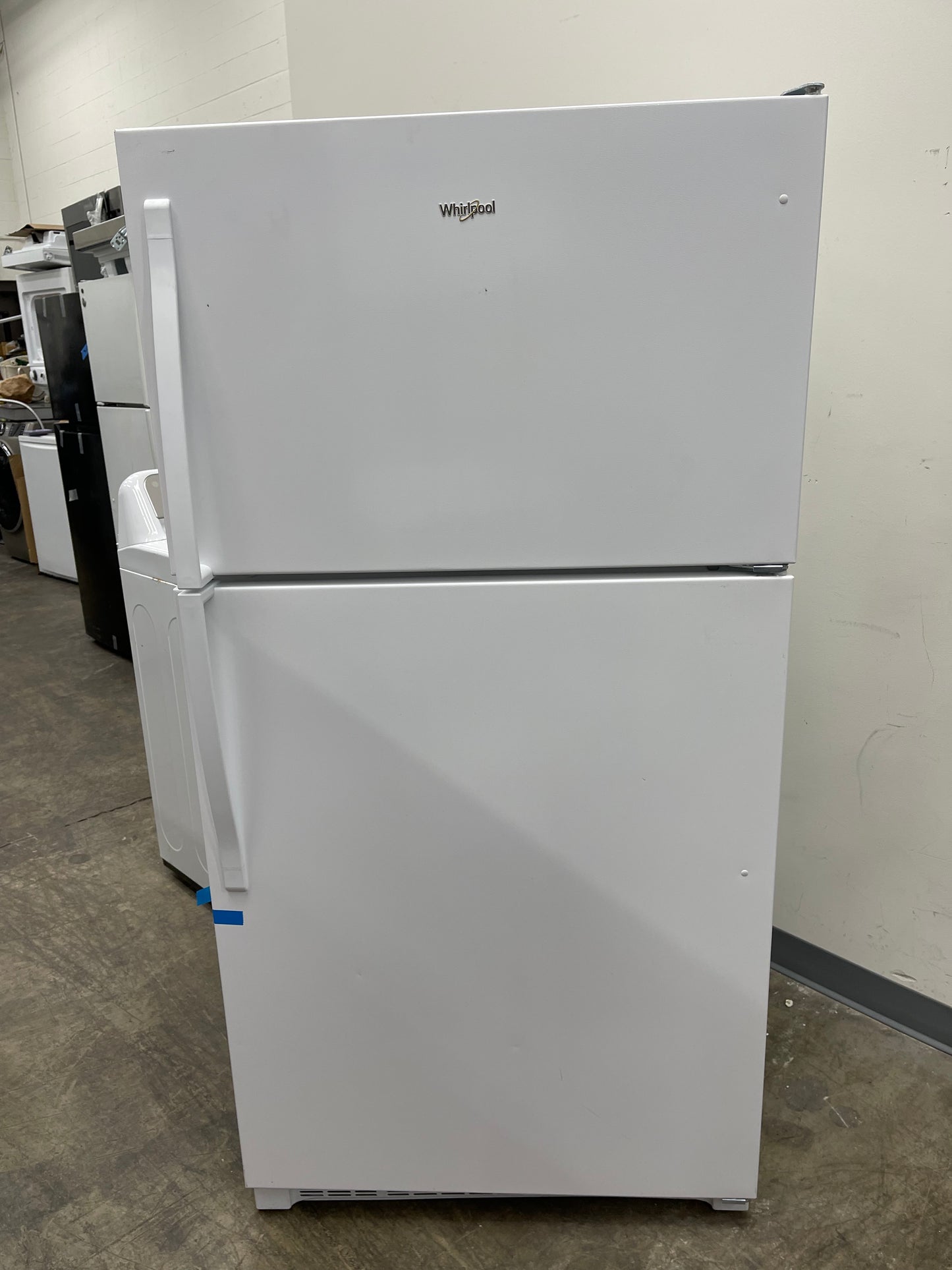 Whirlpool  WRT311FZDW
33 Inch Top Freezer Refrigerator with 20.5 Cu. Ft. Total Capacity, Frameless Glass Shelves, Flexi-Slide™ Bin, Humidity-Controlled Crispers, LED Lighting, Quiet Cooling, EZ Connect Ice Maker Kit Compatible, and ADA Compliant: White