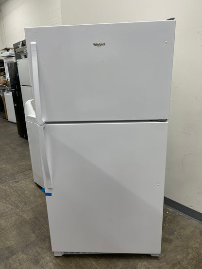 Whirlpool  WRT311FZDW
33 Inch Top Freezer Refrigerator with 20.5 Cu. Ft. Total Capacity, Frameless Glass Shelves, Flexi-Slide™ Bin, Humidity-Controlled Crispers, LED Lighting, Quiet Cooling, EZ Connect Ice Maker Kit Compatible, and ADA Compliant: White