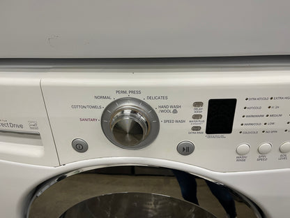 LG  WM2101HW
27 Inch Front-Load Washer with 4.0 cu. ft. And LG  DLE2101W
27 Inch Electric Dryer with 7.3 cu. ft.