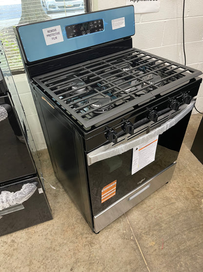 Whirlpool  WFG505M0MS
30 Inch Freestanding Gas Range with 5 Sealed Burners, 5.1 cu. ft. Capacity, SpeedHeat Burners, Frozen Bake™, Keep Warm, Broiler Drawer, and Star-K: Stainless Steel