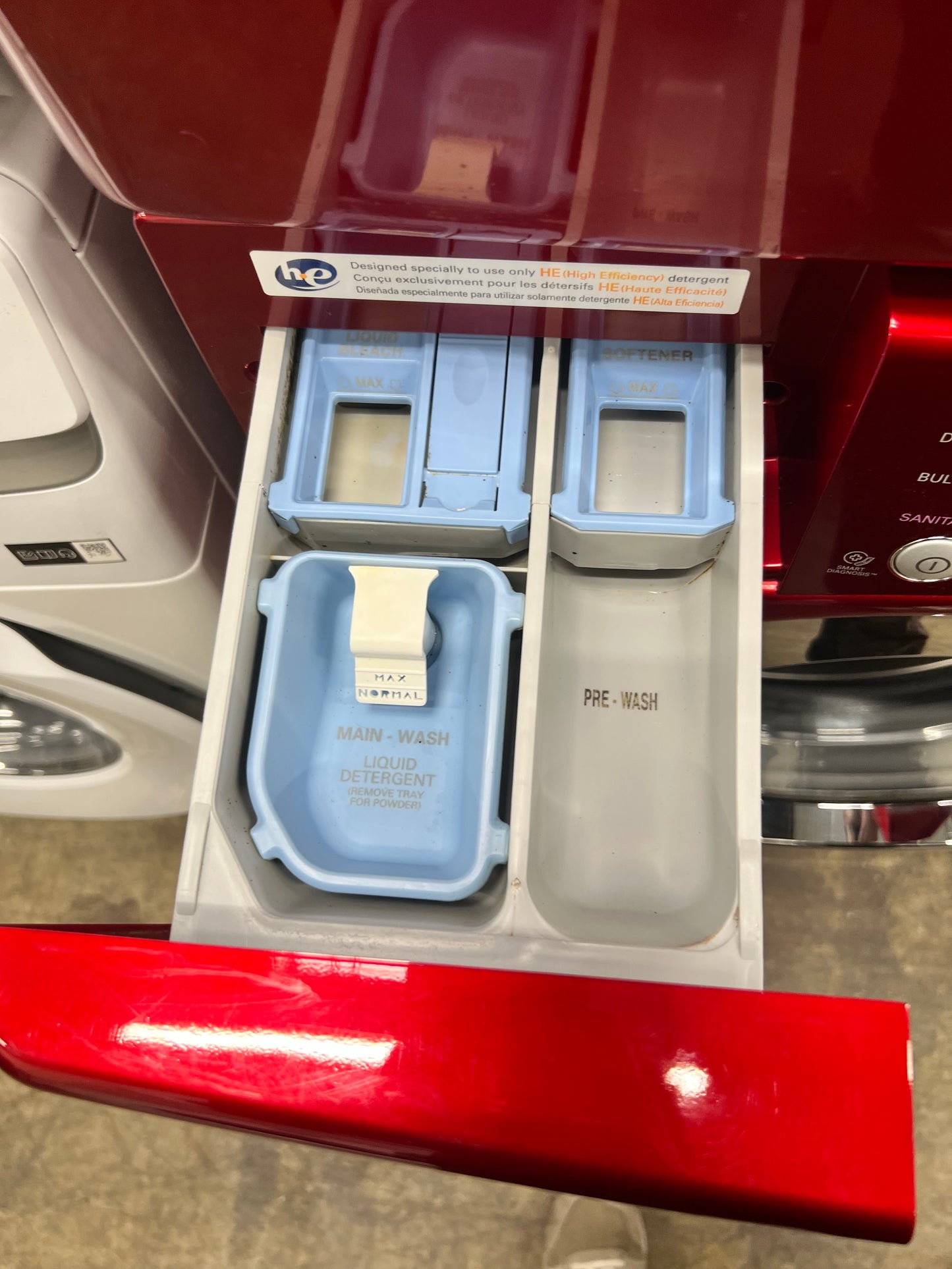 LG Front-Load 3.7 Cu. Ft. Washer and 7.3 Cu. Ft. Electric Dryer Set in Wild Cherry Red