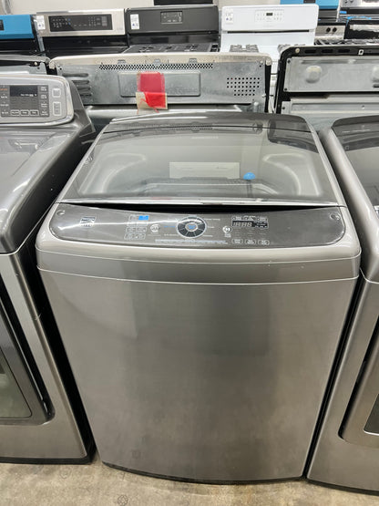 Kenmore Elite Top-Load 5.2 Cu. Ft. Washer and 7.3 Cu. Ft. Electric Dryer Set in Metallic Silver