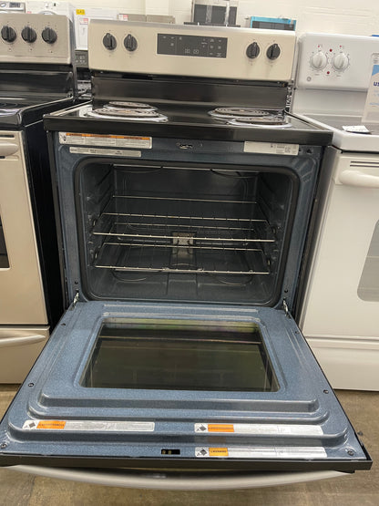 Whirlpool 30-in 4 burners 4.8-cu ft Freestanding Electric Range ( Stainless Steel )
Model #WFC150M0JS