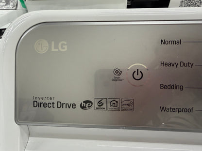LG Top Load TurboWash 5.0 Cu. Ft. Washer and 7.3 Cu. Ft. EasyLoad Electric Dryer Set in White