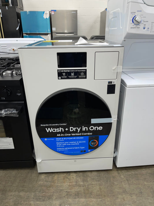 Samsung Bespoke 5.3-cu ft Capacity Ivory Vented All-In-One Washer Dryer Combo (ENERGY STAR Certified)

Model #WD90F53AVY