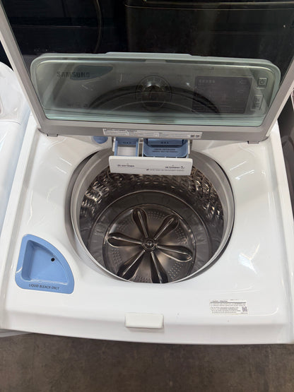 Samsung WA45H7000AW/A2 Top Load Washer – 4.5 Cu. Ft. And Samsung Electric Dryer – 7.4 Cu. Ft.