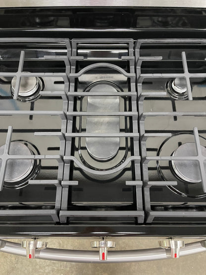 Samsung 30-in 5 Burners 5.8 cu. ft. Freestanding Gas Range with Convection Oven in Stainless Steel-Model #NX58H5600SS