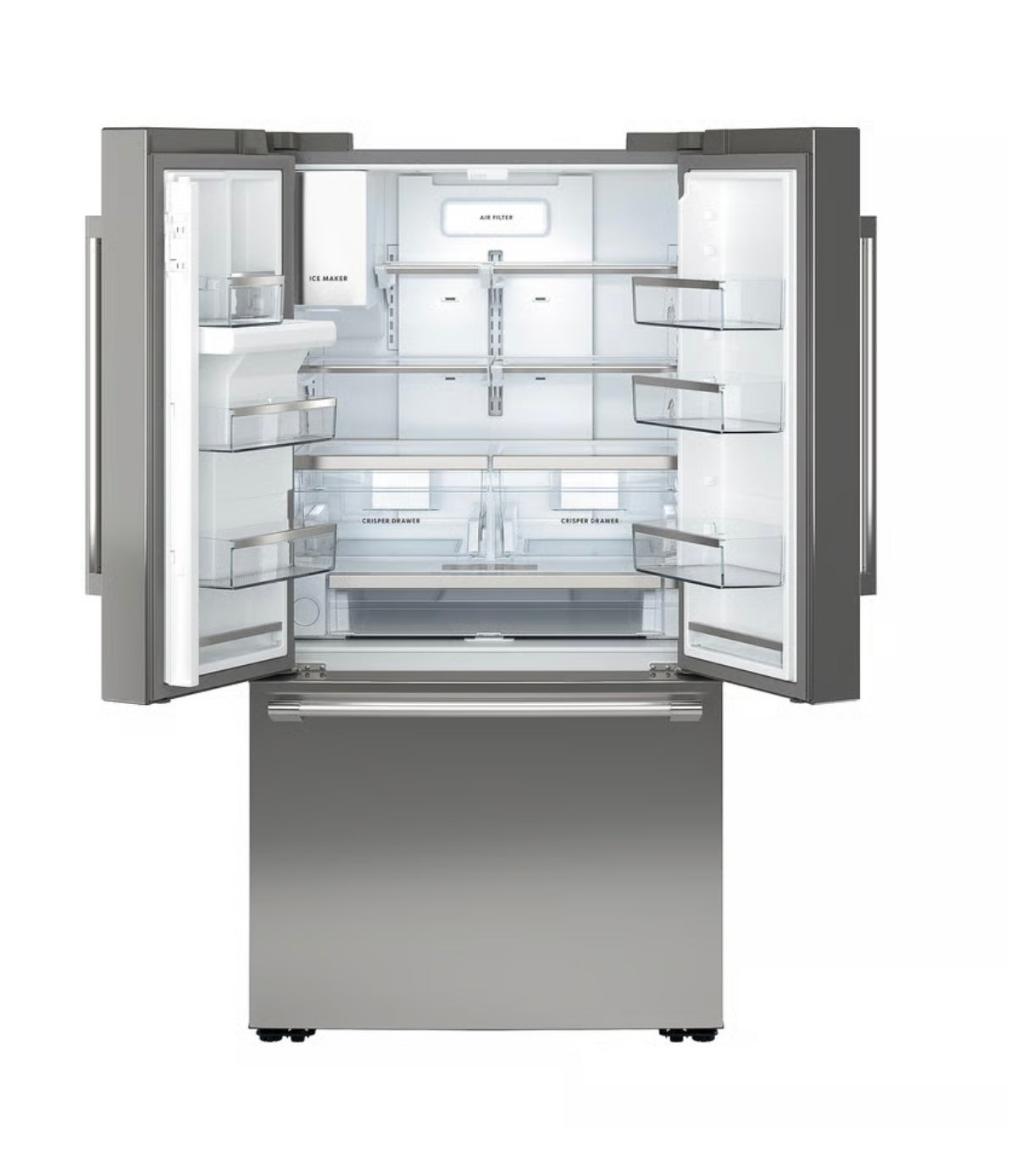 French door refrigerator, stainless steel color/counter-depth, 22.6 cu.ft Article Number 205.222.87 Brand
IKEA