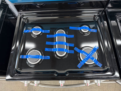 Frigidaire 30-in 5 Burners 5.1-cu ft Air Fry Convection Oven Freestanding Gas Range in Stainless Steel-Model #FCRG3083AS