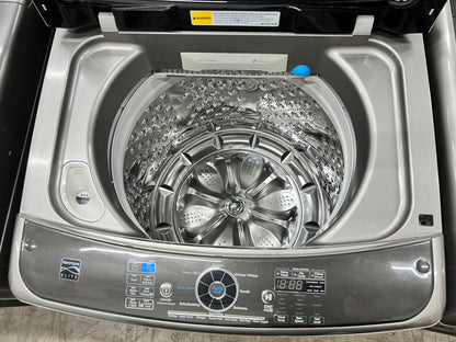 Kenmore Elite Top-Load 5.2 Cu. Ft. Washer and 7.3 Cu. Ft. Electric Dryer Set in Metallic Silver