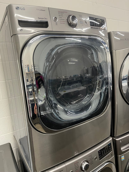 LG Mega Capacity Front Load Washer and Electric Dryer Set in Graphite Steel