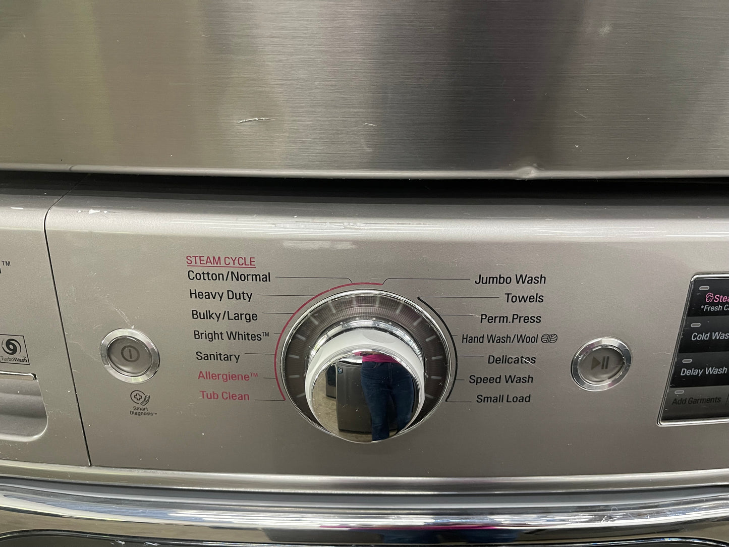 LG Mega Capacity Front Load Washer and Electric Dryer Set in Graphite Steel
