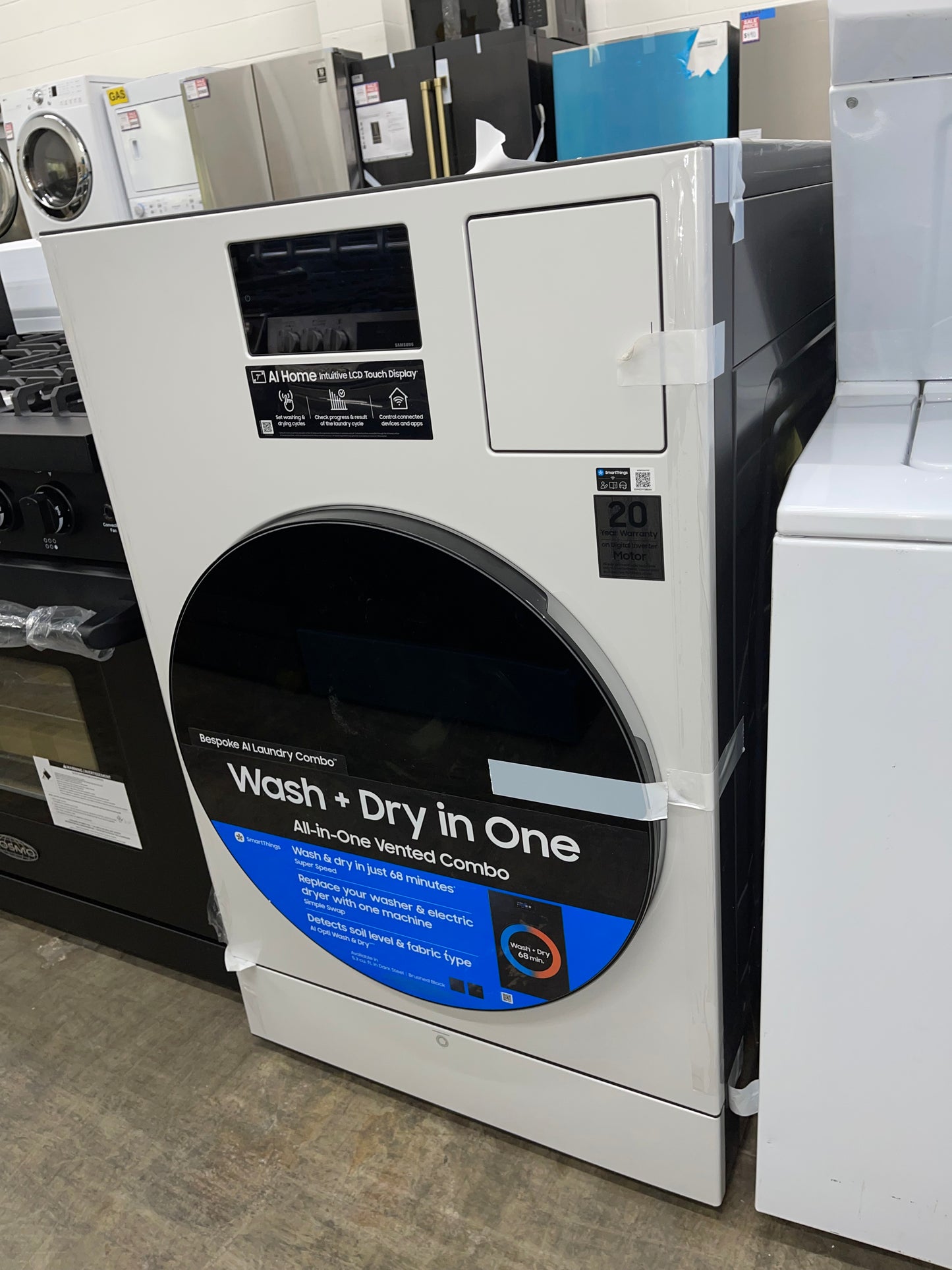 Samsung Bespoke 5.3-cu ft Capacity Ivory Vented All-In-One Washer Dryer Combo (ENERGY STAR Certified)

Model #WD90F53AVY