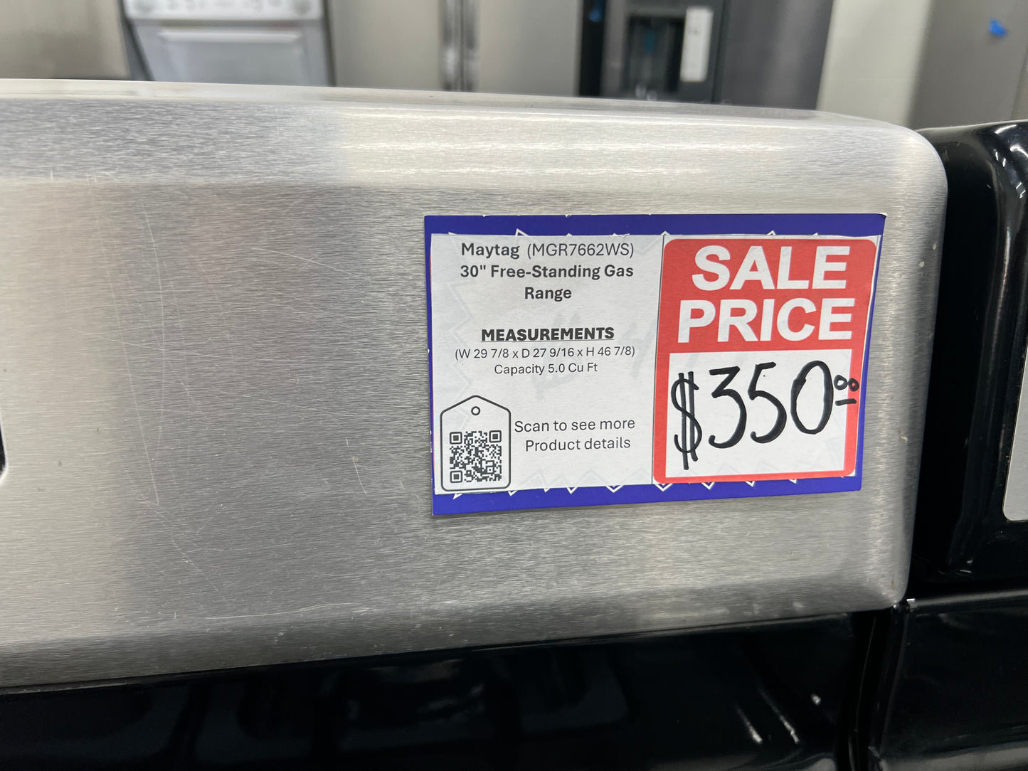 Maytag 30" Free-Standing Gas Range in Stainless Steel