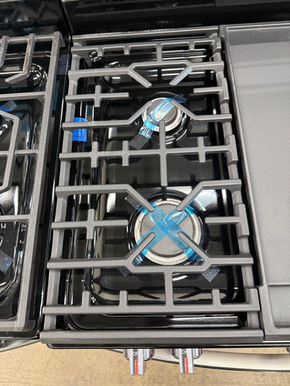 Frigidaire Gallery 30 in 5.1 cu-ft Gas Range with No Preheat + Air Fry in Smudge Proof Black Stainless Steel-Model #GCRG3060BDA