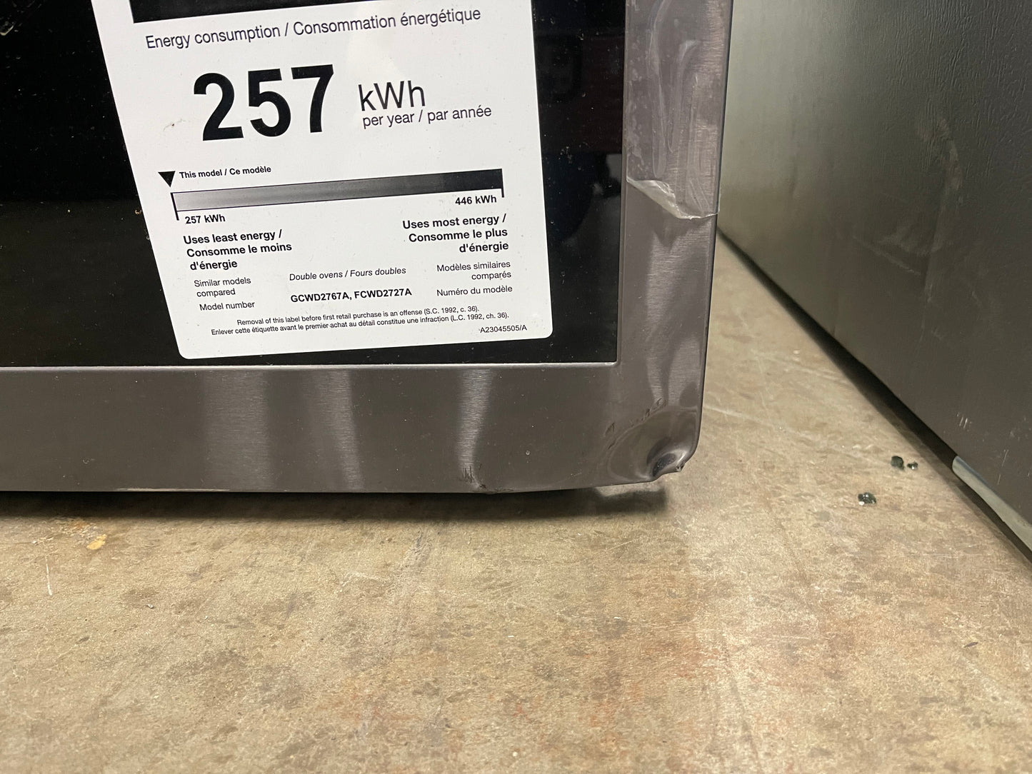 Frigidaire Gallery 27" Smudge-Proof Black Stainless Steel Double Electric Wall Oven Model: GCWD2767A