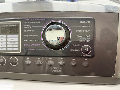 LG Top Load 5.5 Cu. Ft. Washer and 7.3 Cu. Ft. Electric Dryer Set in Black Stainless Steel