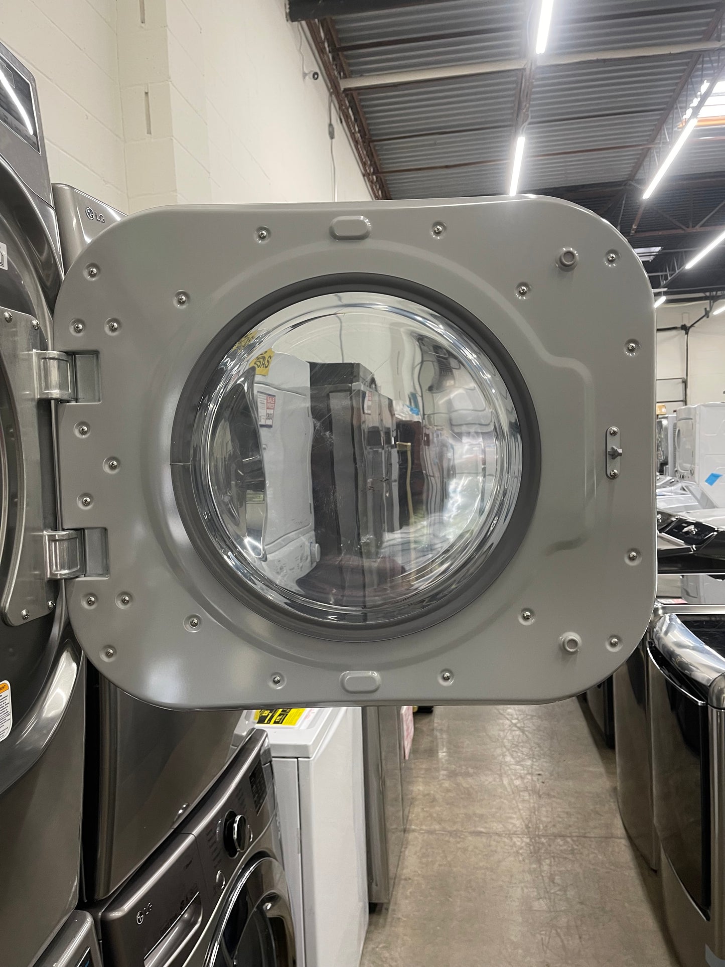 LG Mega Capacity Front Load Washer and Electric Dryer Set in Graphite Steel