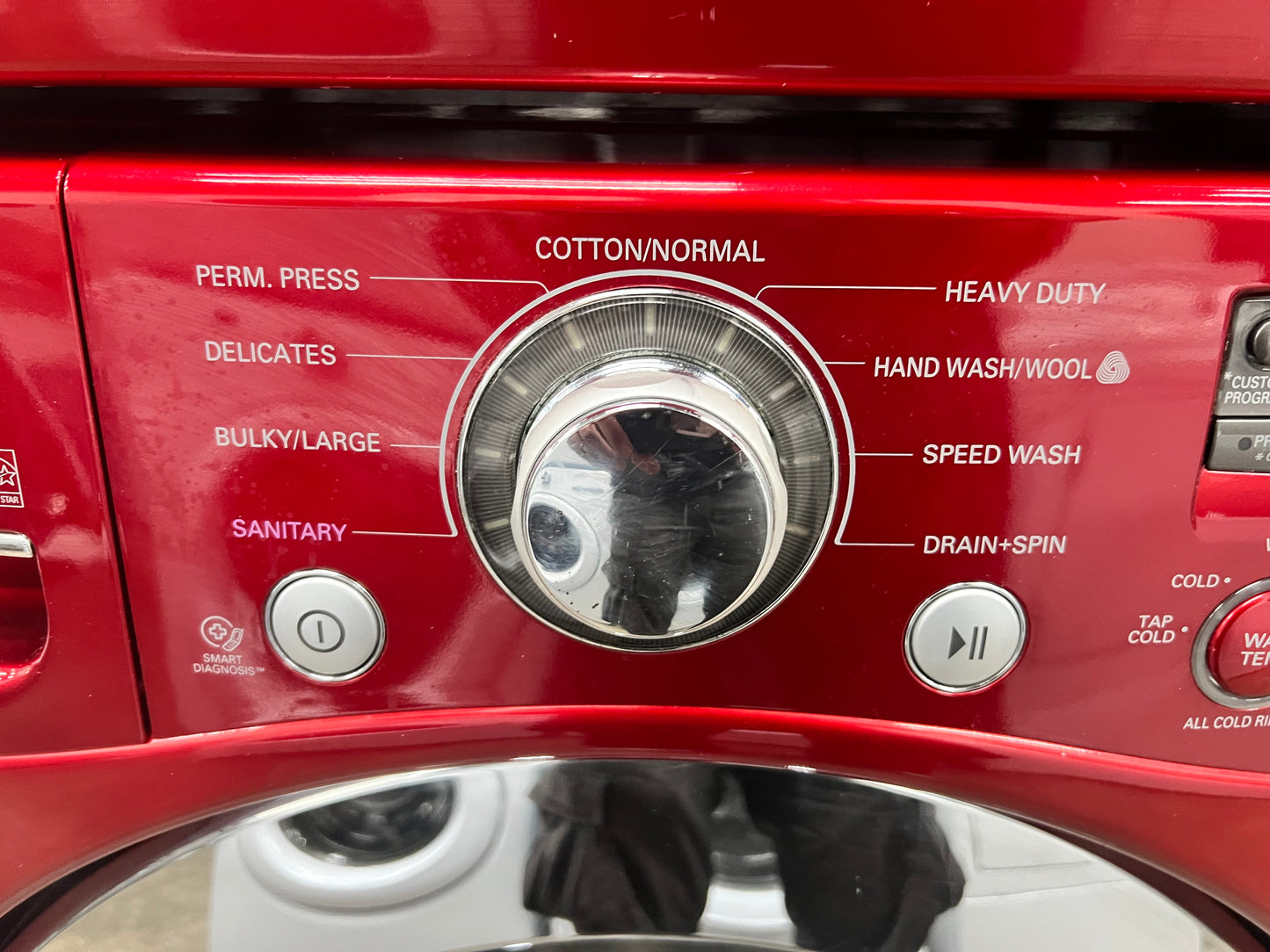 LG Front-Load 3.7 Cu. Ft. Washer and 7.3 Cu. Ft. Electric Dryer Set in Wild Cherry Red