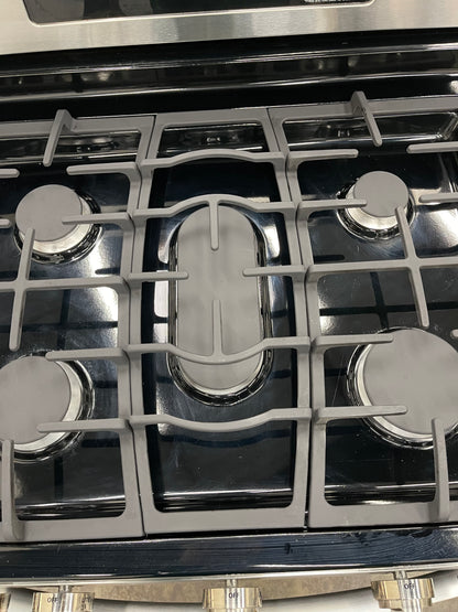 LG  LRG3061ST
30 Inch Gas Range with 20 Minute EasyClean ,Mode, Brilliant Blue Interior, Griddle Accessory, 5 Sealed Burners, 5.4 cu. ft. Oven and Storage Drawer: Stainless Steel