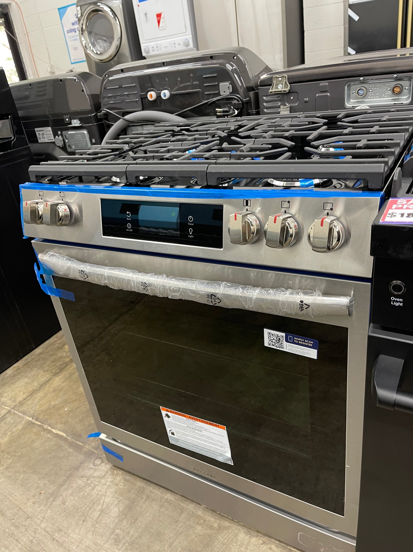 Frigidaire Gallery Series  GCFG3060BF
30 Inch Freestanding Gas Range with 5 Sealed Burners, 6.0 cu.ft. Oven Capacity, Air Fry, Total Convection, No Preheat, Touch Screen Controls, Temperature Probe, Steam Bake, Backlit LED Knobs, Sabbath Mode, and ADA Com