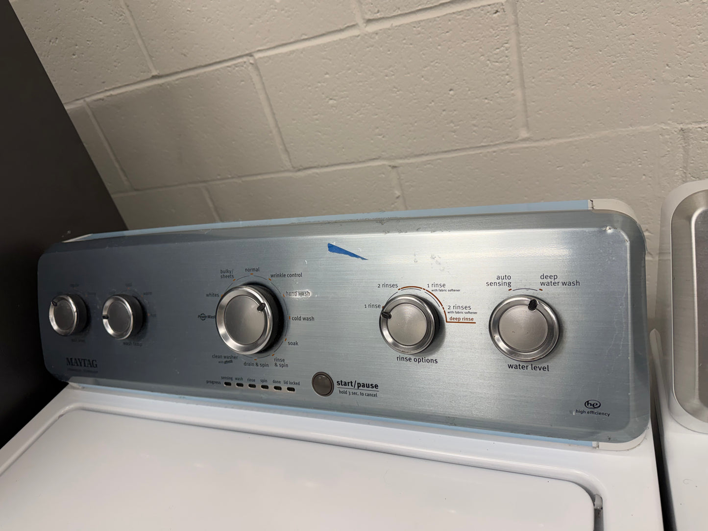 Whirlpool  WTW4957PW
28 Inch Top Load Washer with 3.9 Cu. Ft. and Maytag Centennial Series  MEDC300BW
29 Inch Electric Dryer with 7.0 cu. ft.