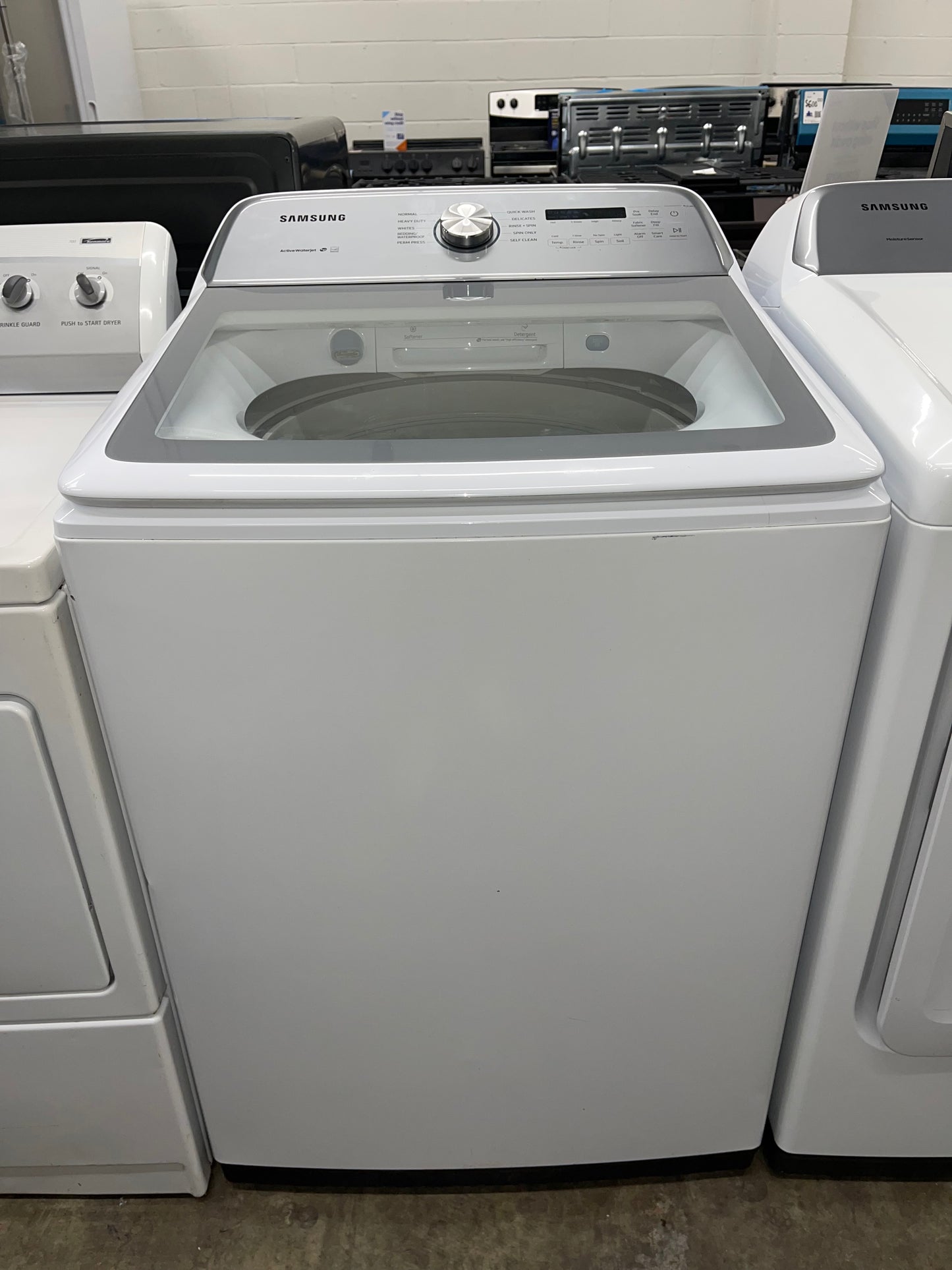 Samsung 5.0 cu. ft. Top Load Washer and 7.4 cu. ft. Electric Dryer