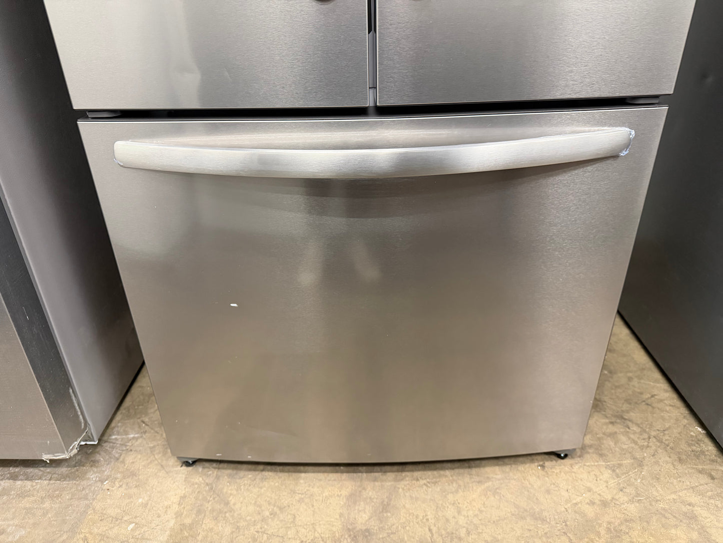FRIGIDAIRE 31.5 in. 17.6 cu. ft. Counter Depth French Door Refrigerator, brushed steel Model # FRFG1723AV