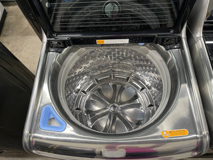 LG TurboWash Series  WT7700HVA
29 Inch 5.7 cu. ft. Top Load Washer with 14 Wash Cycles and LG SteamDryer Series  DLEX7700VE
29 Inch 9.0 cu. ft. Electric Dryer with 14 Drying Cycles
