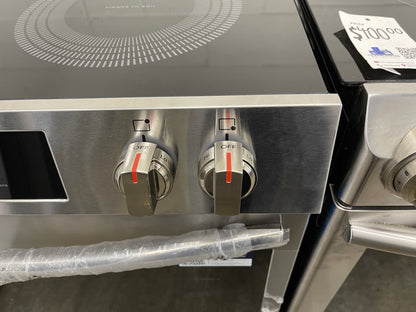 Frigidaire Gallery Series  GCFE3060BF
30 Inch Freestanding Electric Range with 5 Elements, 6.2 cu. ft. Total Convection Oven, Bridge Element, Steam+Self Clean, Storage Drawer, ADA Compliant, and Star-K: Stainless Steel